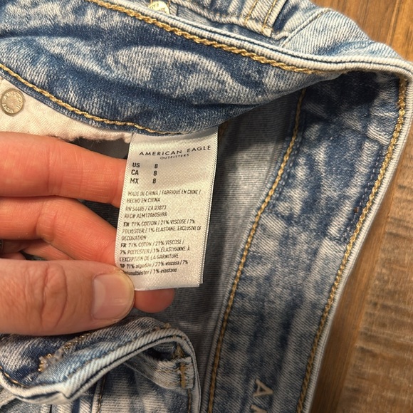 American Eagle Next Level Stretch Midi Distressed Shorts - Picture 4 of 5